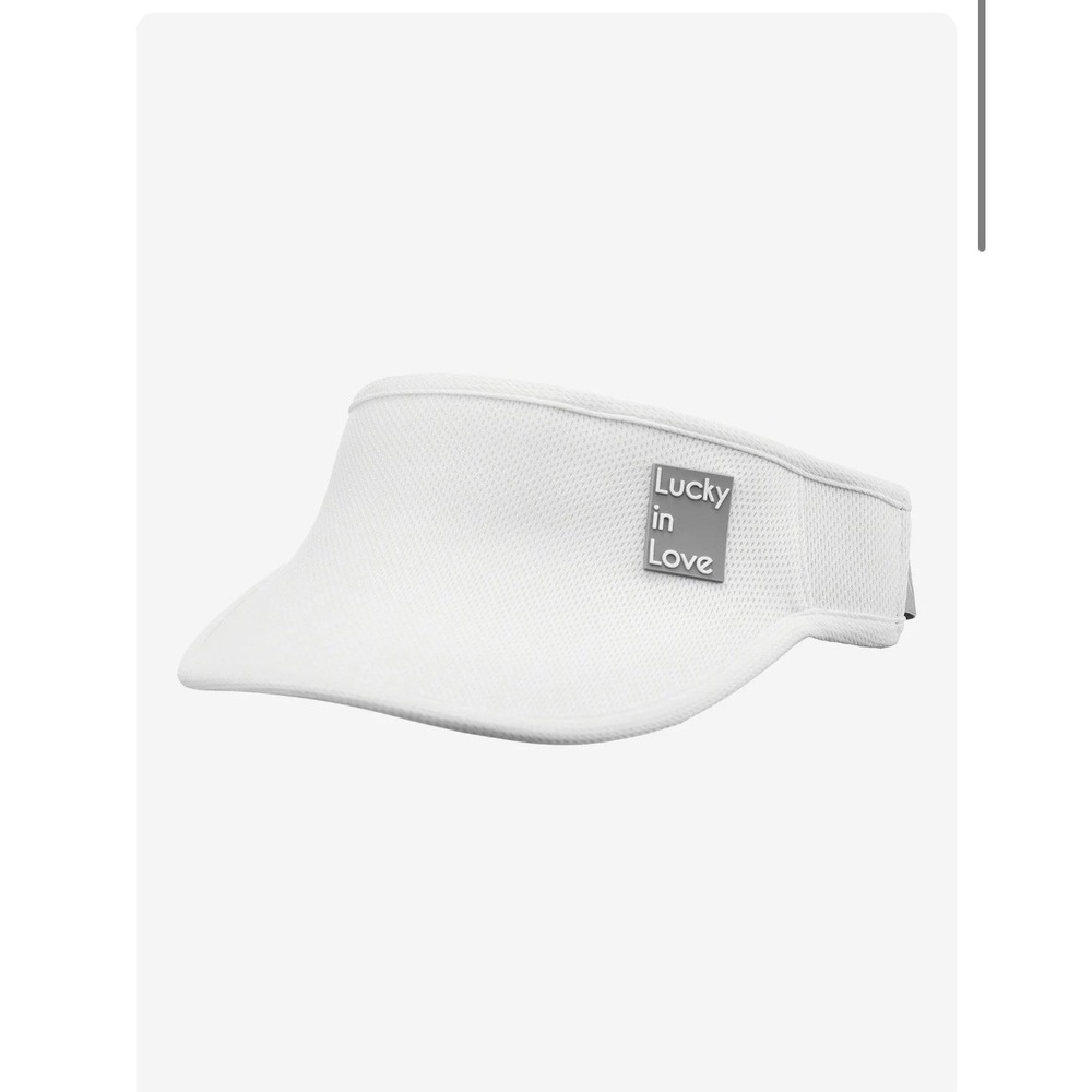 Lucky in Love Logo Stretch Visor White